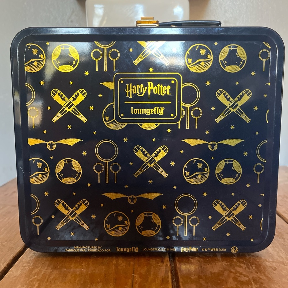 Harry Potter Loungefly Black and Gold Lunch Box